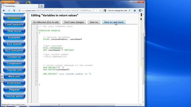 youSRC: using variables with function return values смотреть онлайн