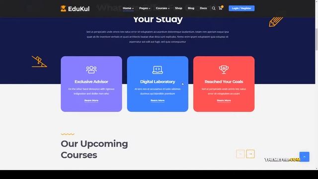 Edukul Online Courses WordPress Theme teaching lms Easy Create Website смотреть онлайн