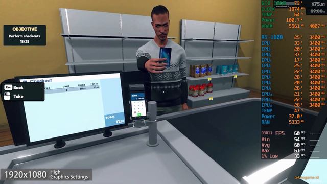 Supermarket Simulator | GTX 1060 6GB | Ryzen 5 1600 смотреть онлайн