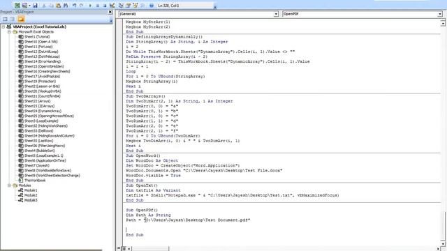 Excel VBA Tutorial 41 - How to Open a PDF file using VBA смотреть онлайн