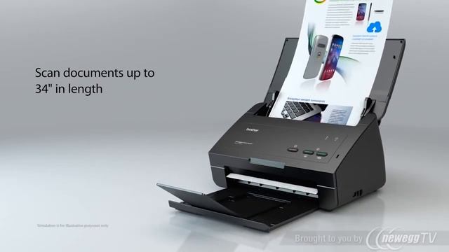 Product Tour Brother ImageCenter Duplex High Speed Desktop Document Scanner YouTube смотреть онлайн