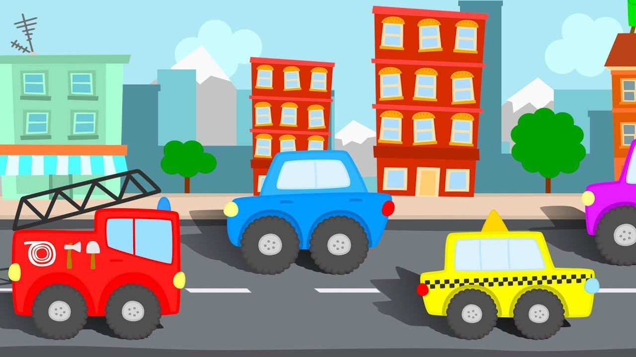 Сборник МАШИНОК для детей. Познакомимся с машинкой Такси, Пожарным автомобилем и другим транспортом смотреть онлайн
