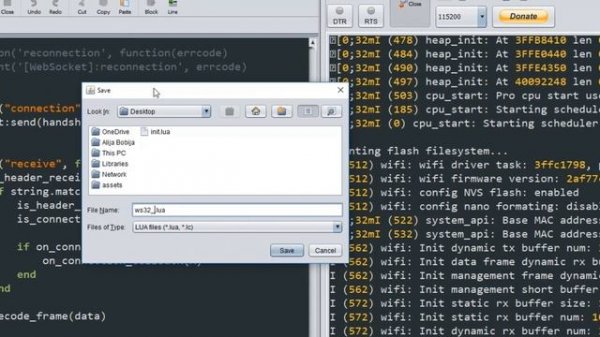 ESP32 Lua WebSocket Client