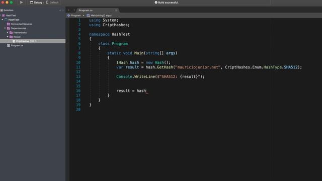 Console Application Using Crypt Hash NuGetPackage смотреть онлайн