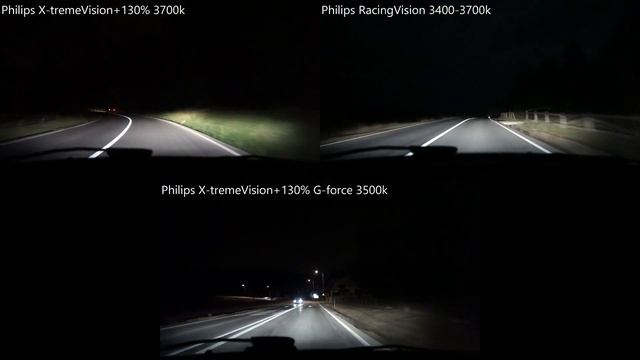 Philips X-tremeVision G-force 3500k, Philips X-tremeVision+130%, RacingVision+150% 3400 3700k смотреть онлайн