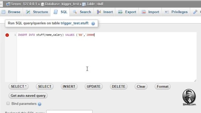 Mysql Insert Trigger Using PhpMyAdmin смотреть онлайн