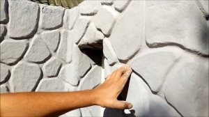 Покраска штукатурки под имитацию природного камня