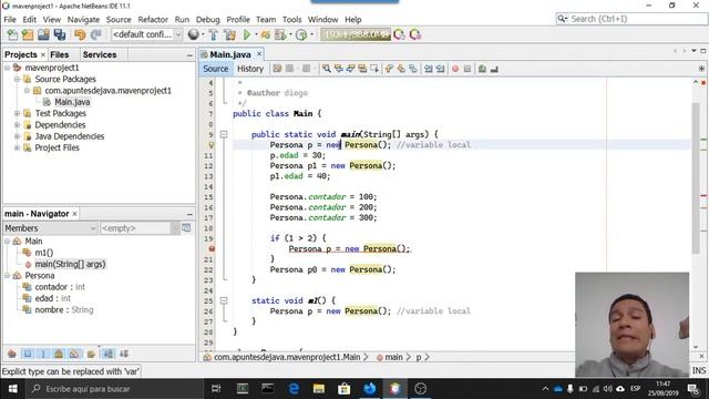 Otro Tutorial de Java - Sesión 3: Tipos de Variables y cómo nombrarlas смотреть онлайн