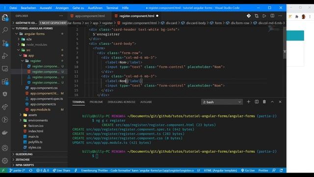 Tutoriel Formulaires Angular #2 - Formulaire de base et status (pristine, dirty, ...) смотреть онлайн
