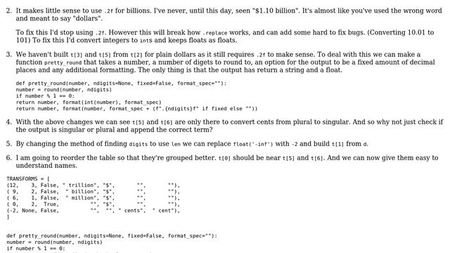 Pretty-print dollar amounts using custom precision for large amounts (2 Solutions!!) смотреть онлайн