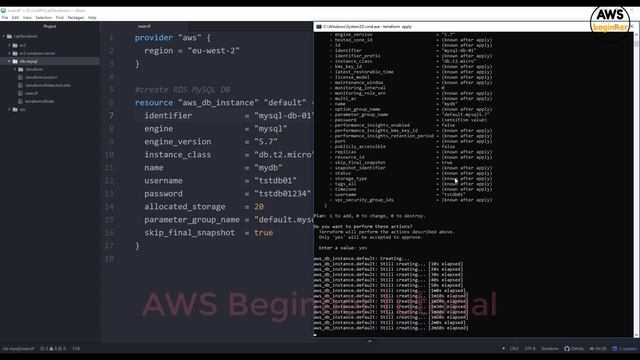 ? How to create AWS RDS MySQL with Terraform - AWS Beginner Tutorial Series - Lab Terraform смотреть онлайн