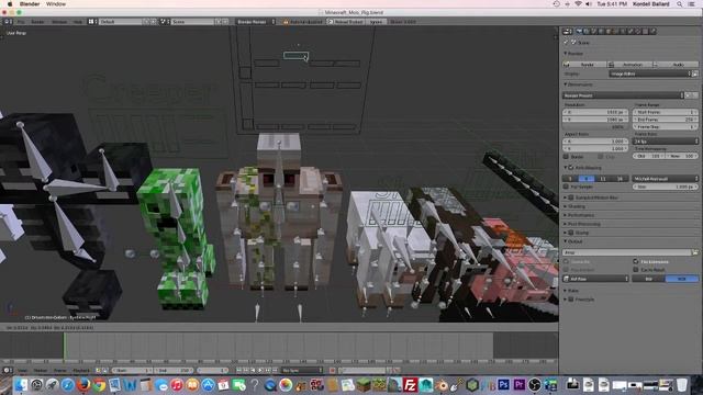 Blender Minecraft Rig Showcase смотреть онлайн