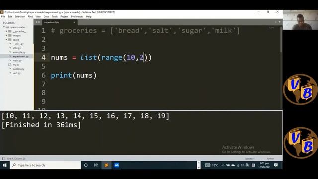 Python range function's 2nd argument смотреть онлайн