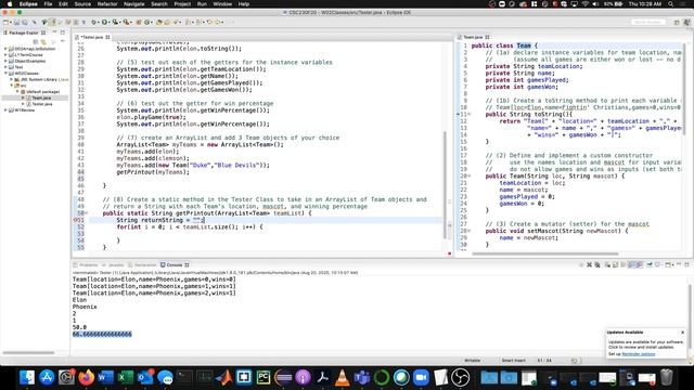 Classes 9 static methods in Tester Class смотреть онлайн
