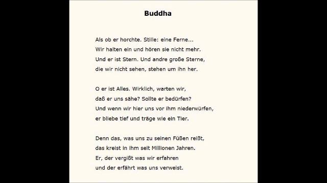 Rainer Maria Rilke - Buddha - Aus: Neue Gedichte - Hörbuch смотреть онлайн