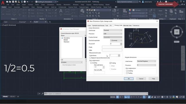 تغيير حجم الرسمة فى الأتوكاد بدون تغيير الأبعاد | Change scale without Change Dimension Autocad смотреть онлайн