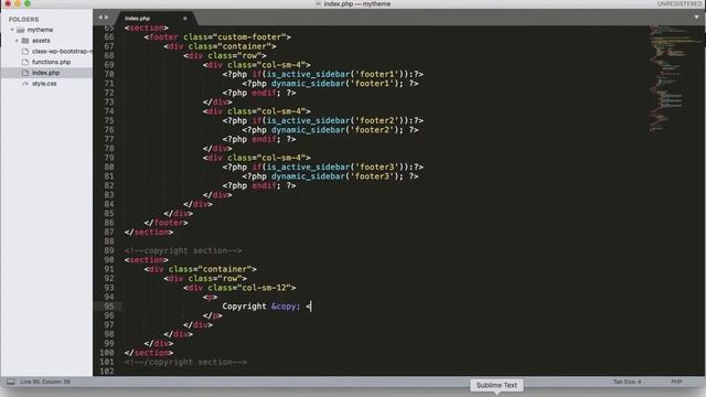 Add dynamic footer and copyright content wordpress theme development смотреть онлайн