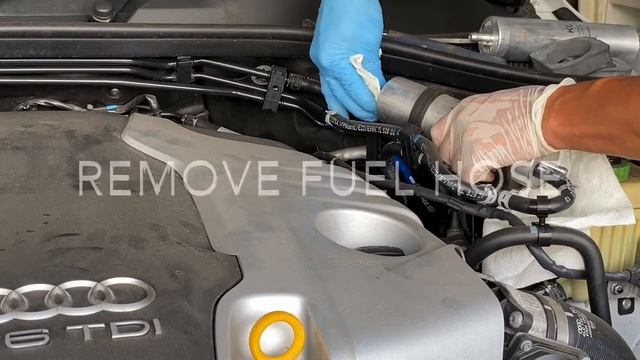 Audi Q7 fuel filter replacement For 2014, 2015 TDI смотреть онлайн