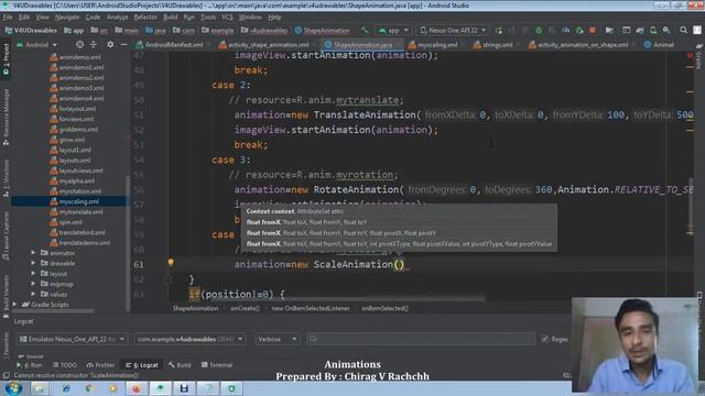Android Practical 44 Animation on Drawables Spinner Programmatically смотреть онлайн