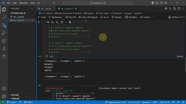 Python for AI and ML # 2 | Data Structures: List, Tuples, Sets, Dictionary in Python | UBprogrammer смотреть онлайн