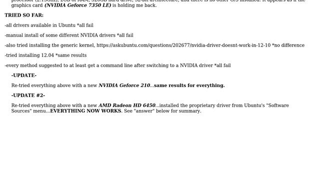 Ubuntu: Is there a PROPRIETARY driver (NVIDIA or ATI) that actually works with 12.10? смотреть онлайн