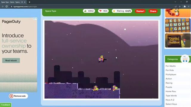 Space Type Game ( Google Typing Games ) Part 1 ( Please Subscribe ) смотреть онлайн