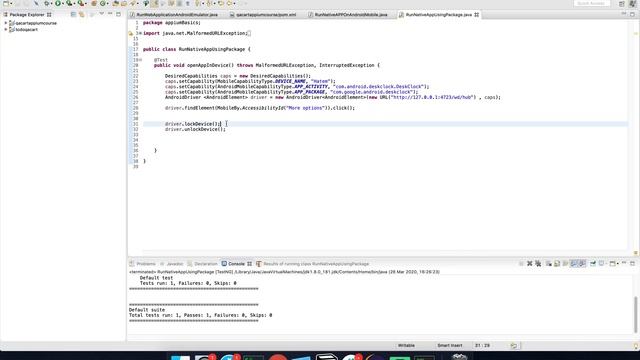 Lock and Unlock using Appium смотреть онлайн