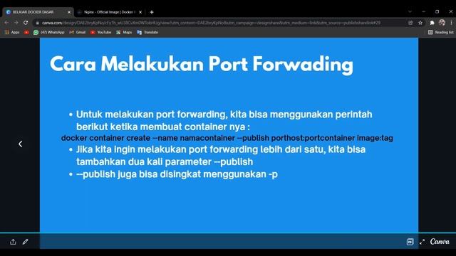 Tutorial Port Forwarding Pada Docker Container #7 смотреть онлайн