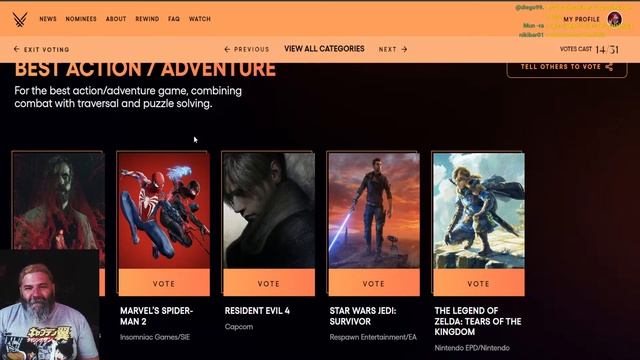 GAME OF THE YEAR 2023 - Nominados y Votacion || Alan Wake 2, Mario Wonder, Spider-man 2, RE 4, TLOZ смотреть онлайн
