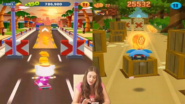 Говорящий Том бег за золотом VS Dash Tag Fun Endless Runner смотреть онлайн