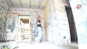 Штукатурка стен гипсовой и цементной штукатуркой.Подготовка под декоративную штукатурку!