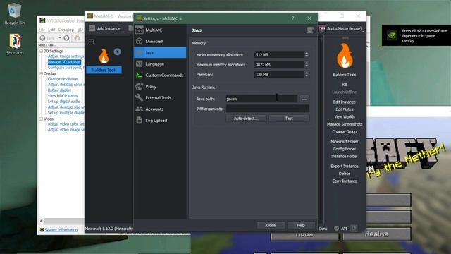 Nvidia Minecraft Java Settings - Launcher Configuration смотреть онлайн