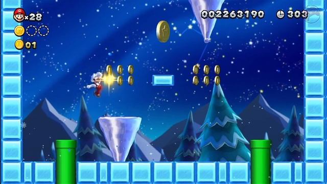 Frosted Glacier-5 Icicle Caverns [New Super Mario Bros Wii U] смотреть онлайн