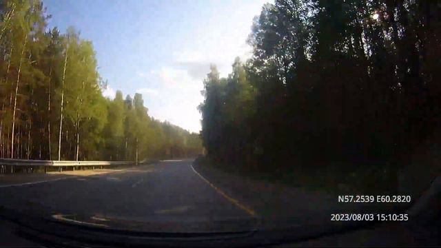 Driving in Sverdlovsk region: Новоуральск - Среднеуральск 03/08/2023 (timelapse 4x) смотреть онлайн