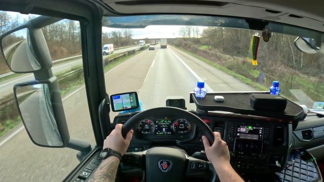 POV Truck Driving 🇩🇪 Scania R500 Germany Polizei Out Of Their Minds ASMR 4k New Gopro