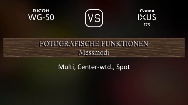 Ricoh WG-50 Vs. Canon IXUS 175: Ein Vergleich Der Technische Daten