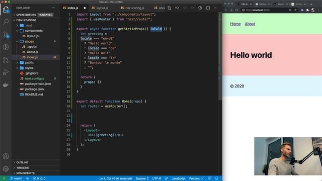 Next.js 10 Internationalization (i18n) смотреть онлайн