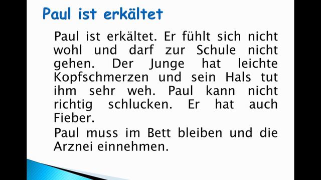 Диктант на немецком языке. Диктант № 6 