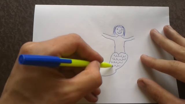 Как поэтапно нарисовать РУСАЛКУ для начинающих и детей? How to DRAW a MERMAID смотреть онлайн