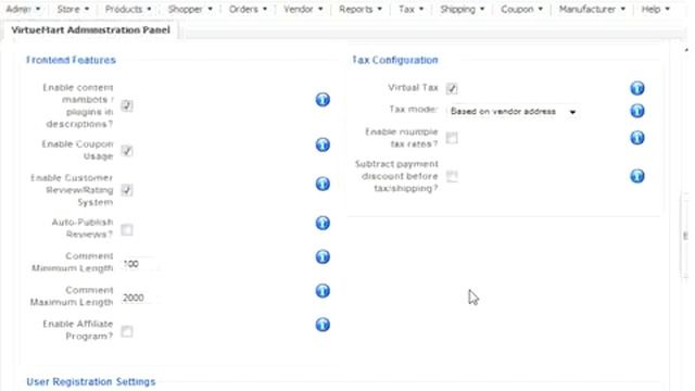 VirtueMart Global Configuration смотреть онлайн