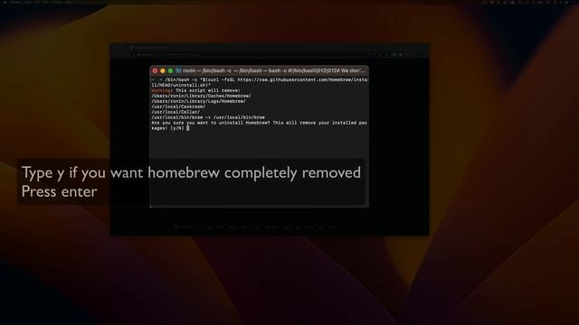 Uninstalling Homebrew on macOS смотреть онлайн