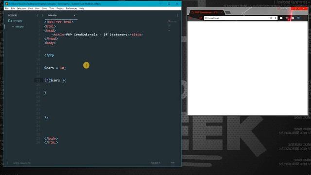 PHP Tutorial - PHP Conditionals - PHP If Statement - 11 смотреть онлайн