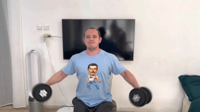Тренировка плеч дома гантелями! Крутые и простые упражнения на плечи Всем добра!Подпишись досмотри? смотреть онлайн
