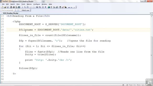 0503 Reading A File Dynamic Web Design with PHP and MySQL смотреть онлайн