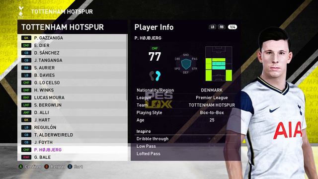 TOTTENHAM HOTSPURS Official PES 2021 Team Stats for PES 2020 | Download смотреть онлайн