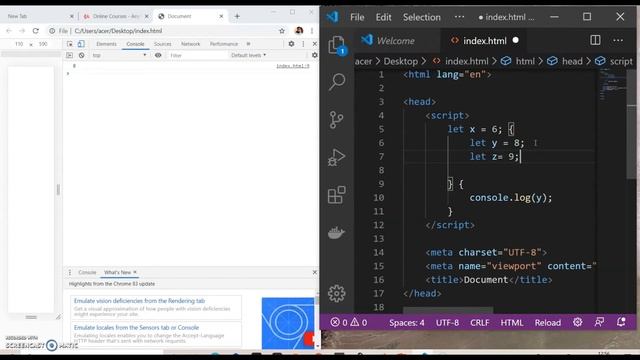 Var let and const Keywords in javascript смотреть онлайн