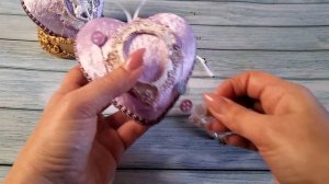 Сердечко обтянутое бархатом для крестин. Как обтянуть, сделать лепнину,  бантики....