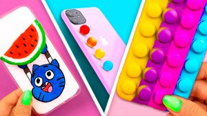 3 Способа как сделать Антистресс чехол для телефона своими руками Поп ит пупырки, Пушистик и Сквиш