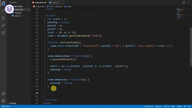 Zoom Image Point With Mouse Wheel | JavaScript Tutorial смотреть онлайн