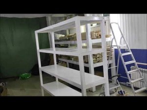 Стеллаж из брусков и фанеры своими руками